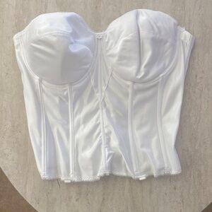 Zara White Satin Bustier